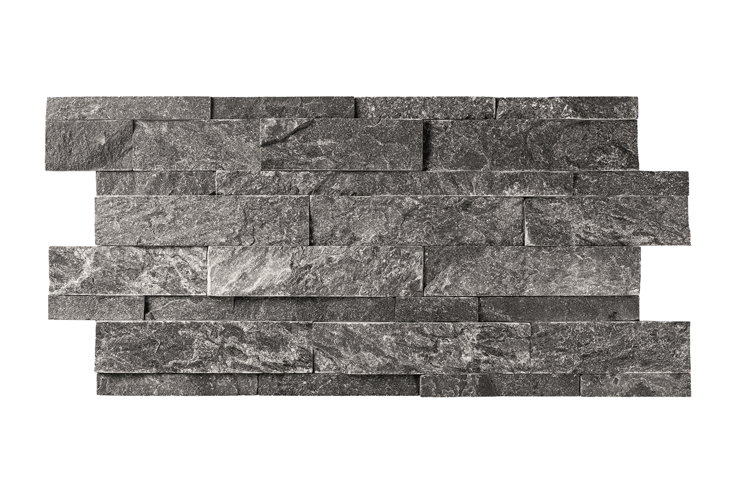 3D мозаика из камня RKS SLATE Кварцит Monsoon Black Rockface