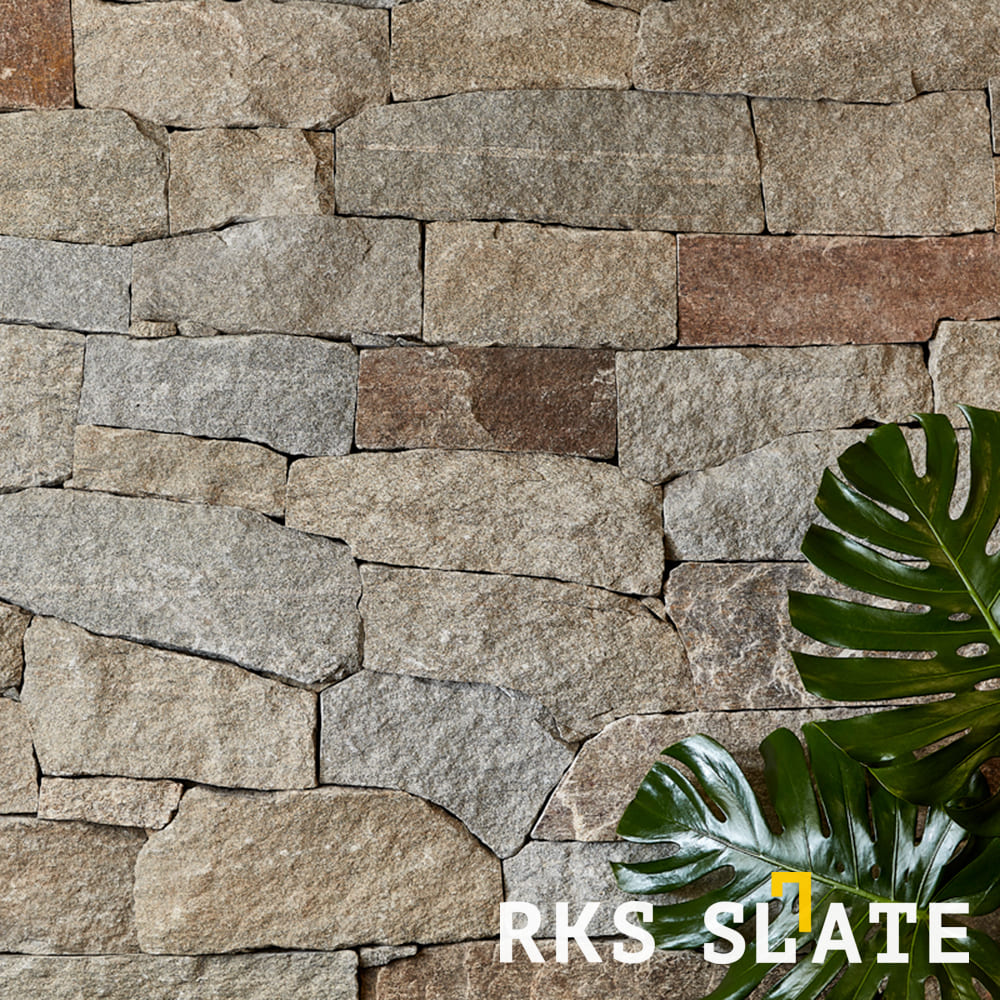Отделочный камень RKS SLATE Sesame Yellow Quartz Castle