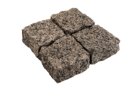 Гранитная брусчатка Возрождение, колотая 100х100 мм на дорожке | Купить гранитную брусчатку в Санкт-Петербурге | Мощение, ландшафтный дизайн