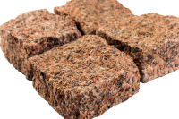 Гранитная брусчатка Жельтау-11, колотая 100х100 мм на дорожке | Купить гранитную брусчатку в Санкт-Петербурге | Мощение, ландшафтный дизайн