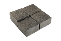 Гранитная брусчатка Габбро, карандаш 100х100 мм на дорожке | Купить гранитную брусчатку в Санкт-Петербурге | Мощение, ландшафтный дизайн