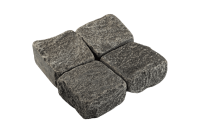 Гранитная брусчатка Габбро, галтованная 100х100 мм на дорожке | Купить гранитную брусчатку в Санкт-Петербурге | Мощение, ландшафтный дизайн