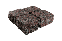 Гранитная брусчатка Гранатовый Амфиболит, колотая 100х100 мм на дорожке | Купить гранитную брусчатку в Санкт-Петербурге | Мощение, ландшафтный дизайн