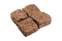 Гранитная брусчатка Жельтау-11, колотая 100х100 мм на дорожке | Купить гранитную брусчатку в Санкт-Петербурге | Мощение, ландшафтный дизайн